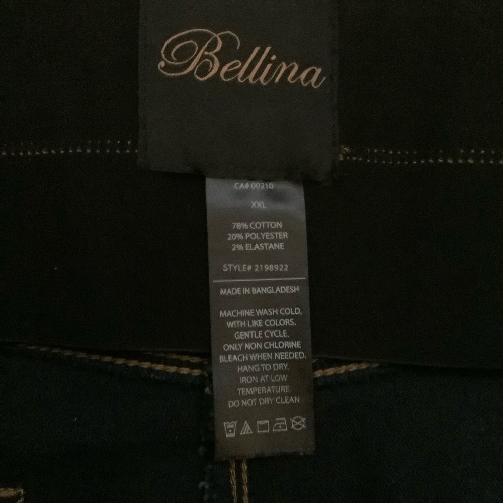 BELLINA CROPPED DARK WASH PULL UP JEANS/ Size XXL - Picture 8 of 8